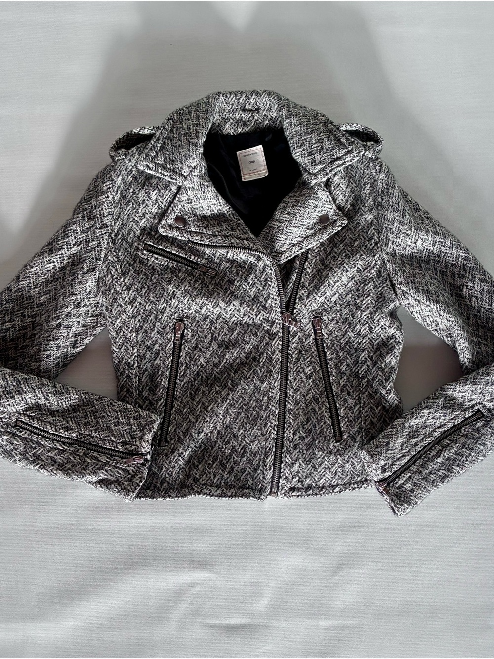 Vintage Y2K GAP  Moto bomber wool Jacket - Gray size S